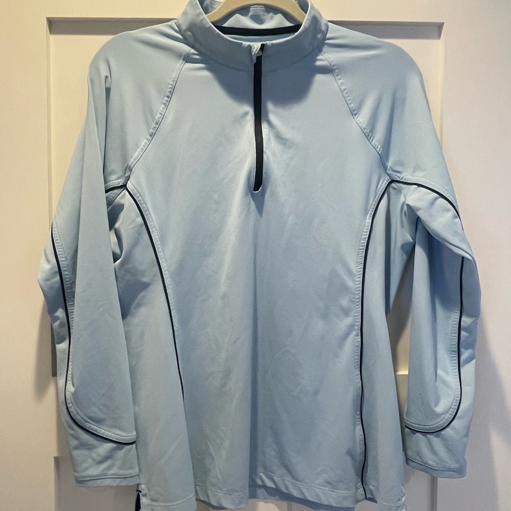 Peter Millar Light Blue Quarter-Zip Top